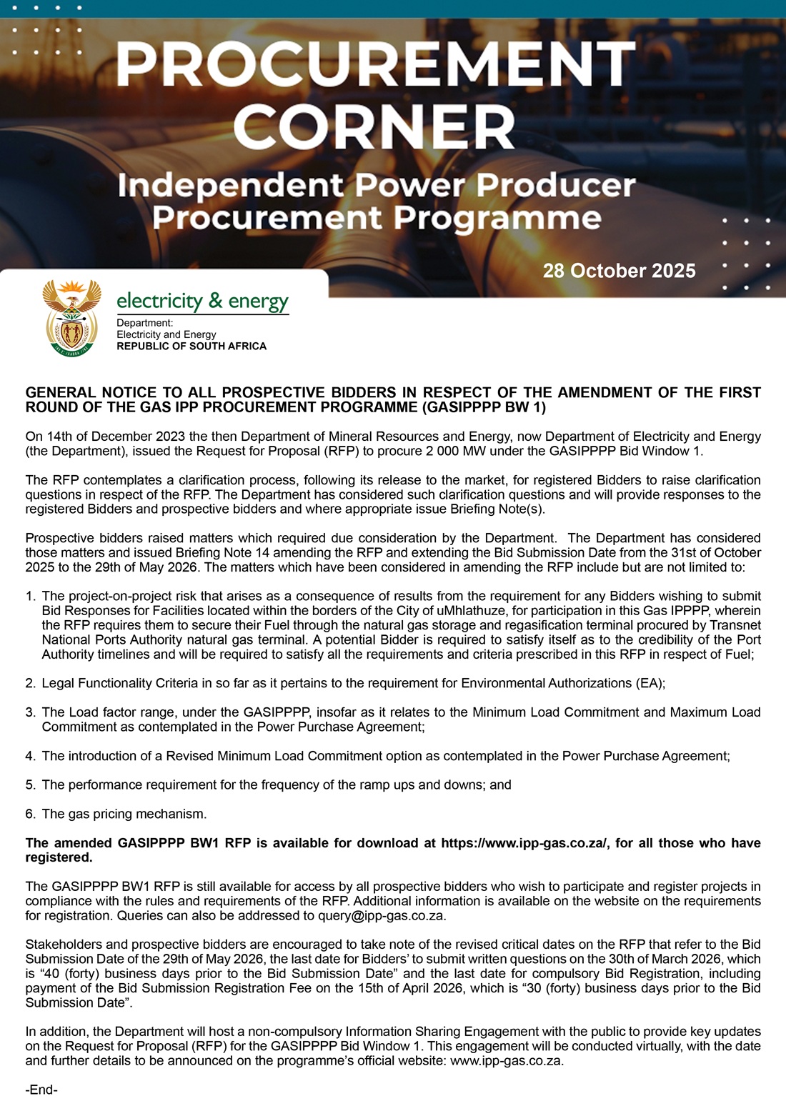 GASIPPPPP BW1 General Notice _5 Amendment of 1st Round 28 Oct 2025